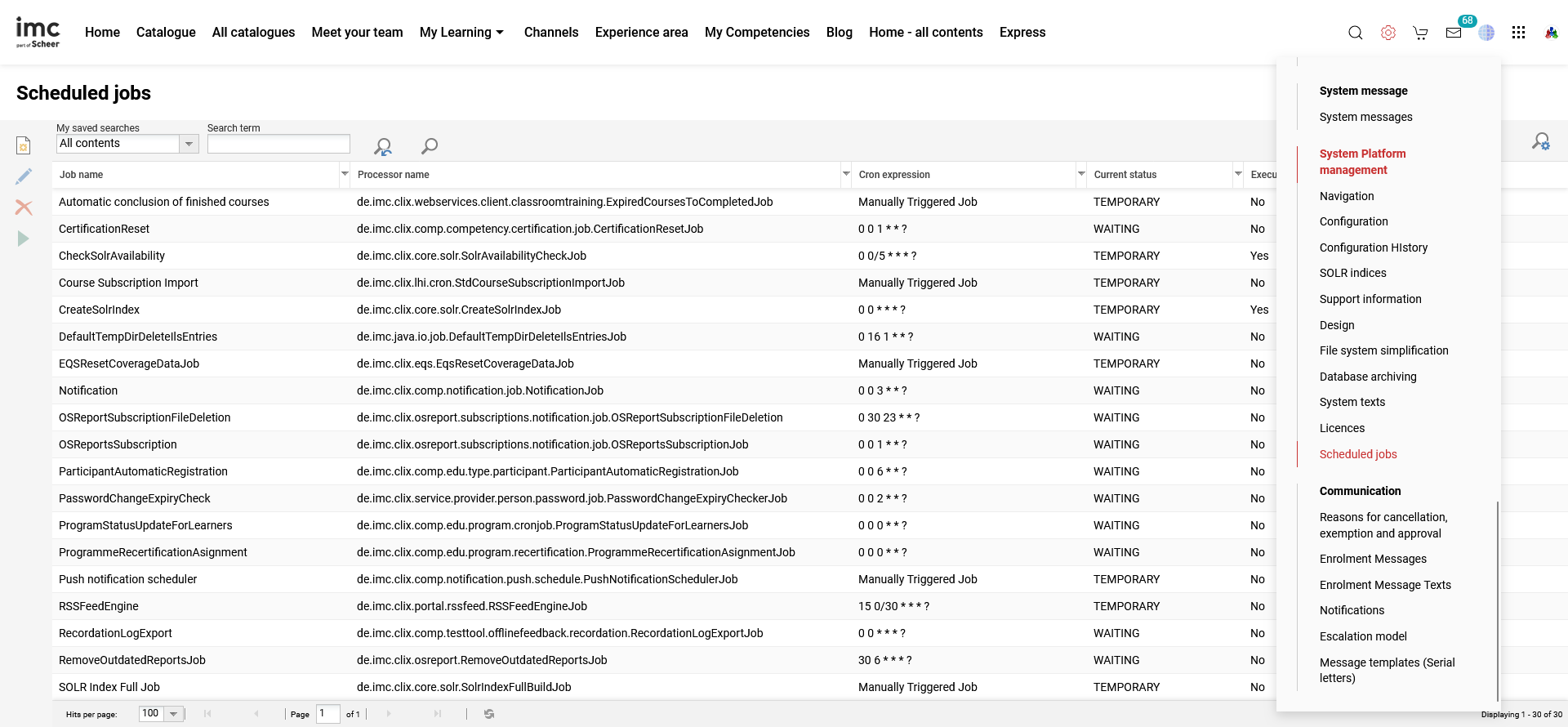 IMC Learning Suite - Scheduled jobs.png